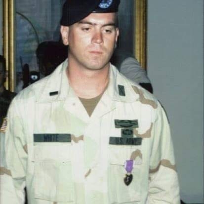 Dwayne White in Army uniform