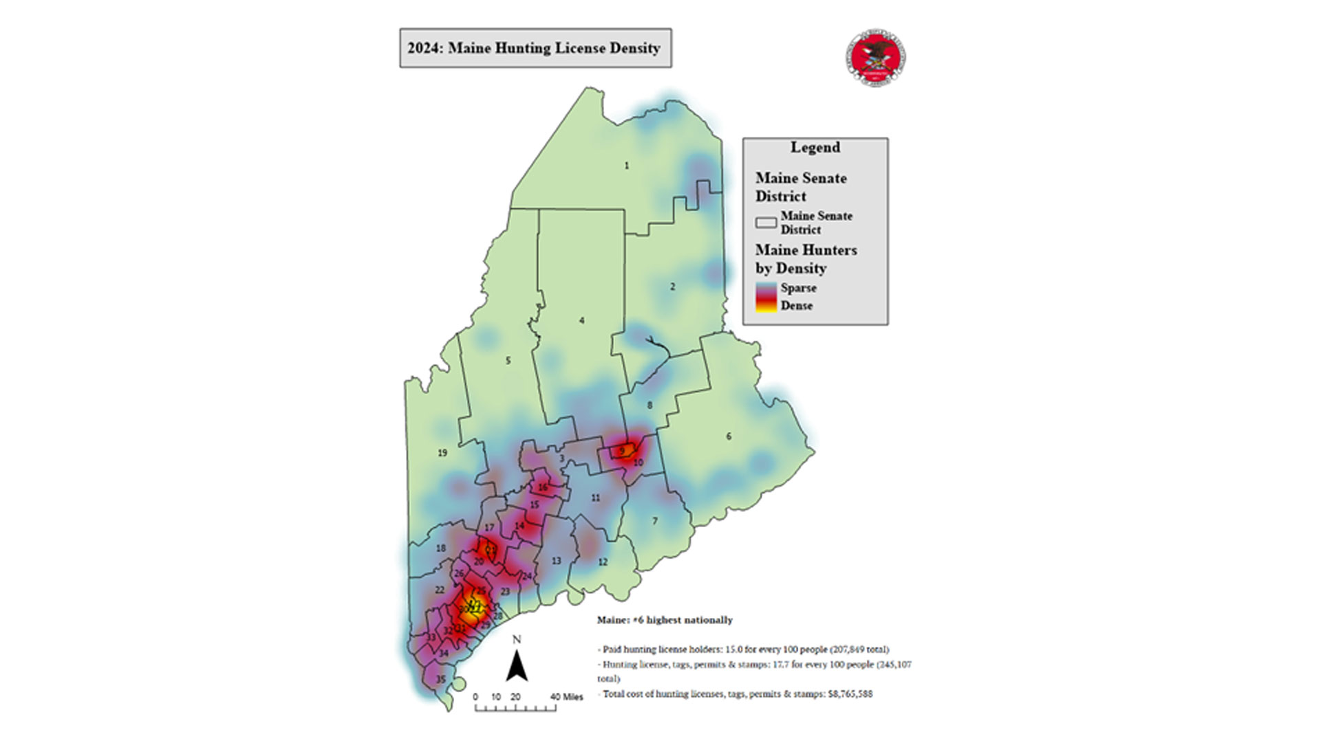 Maine hunter density by region